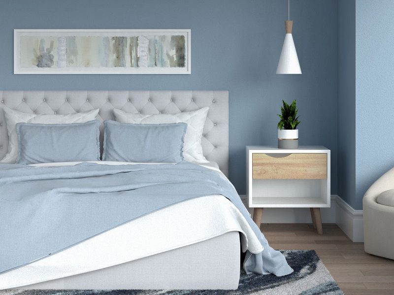 Phòng ngủ màu xanh dương nên lựa chọn chăn ga Tencel như thế nào?